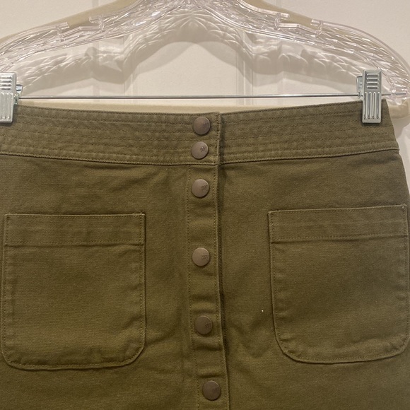 Army Green Madewell Skirt - Picture 2 of 4